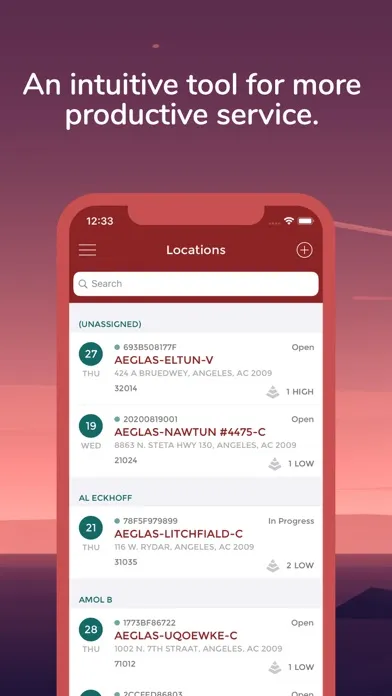 ภาพหน้าจอของ Mercury Service Calls