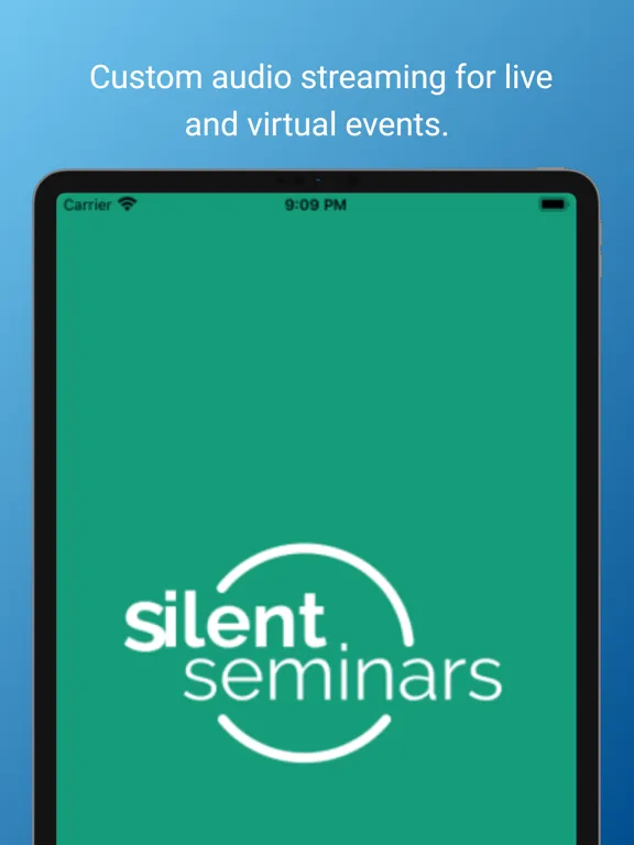 Capturas de tela do Silent Seminars Broadcaster iPad 