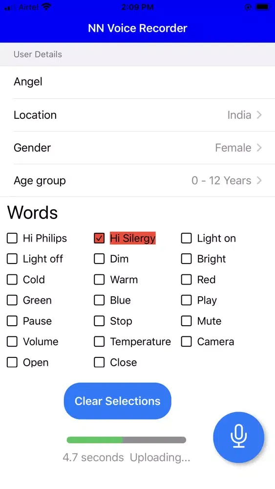 Capturas de tela do Silergy VoiceRecorder