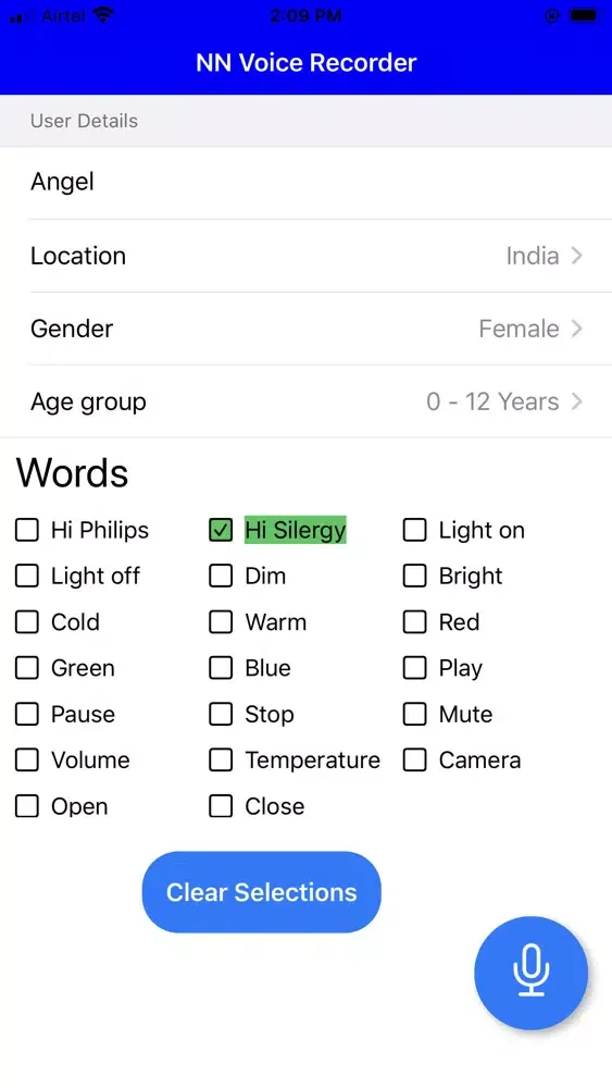 Capturas de tela do Silergy VoiceRecorder