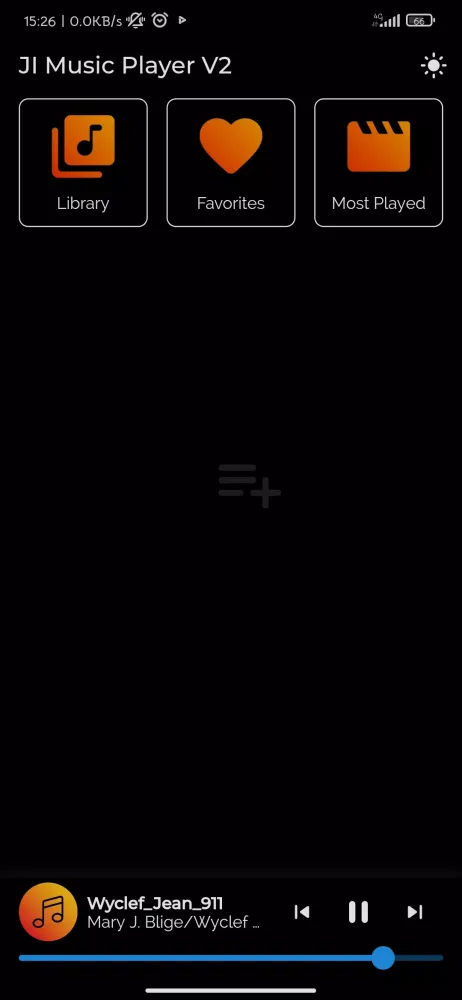 Capturas de tela do JI Music Player
