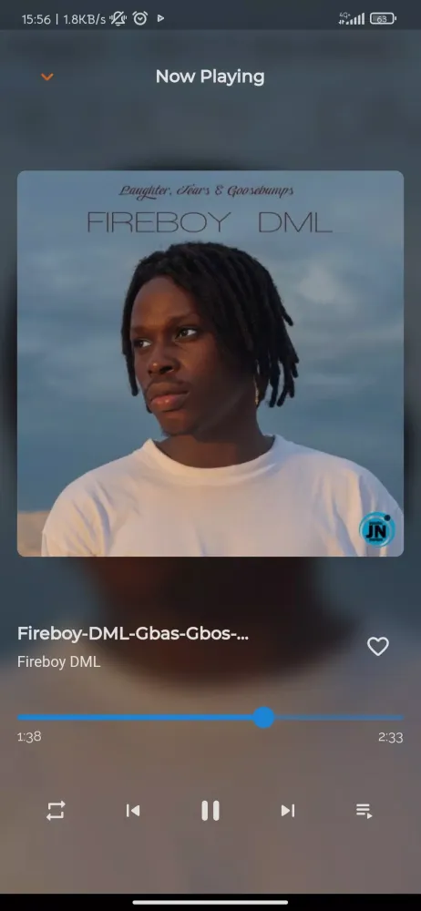 Capturas de tela do JI Music Player