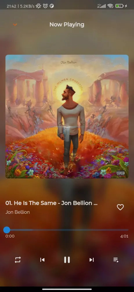 Capturas de tela do JI Music Player