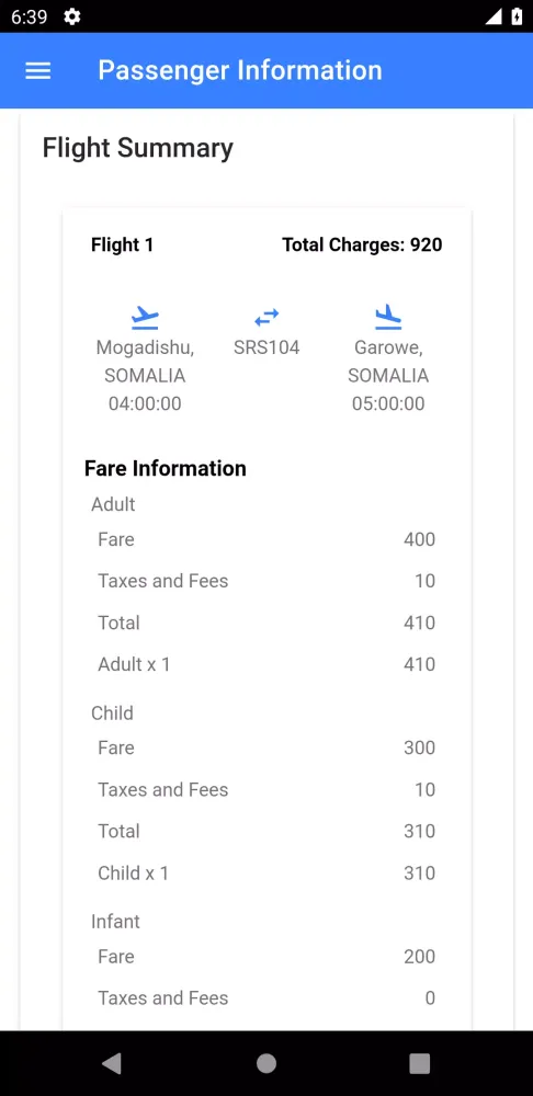 BlueSky Airlines Screenshots