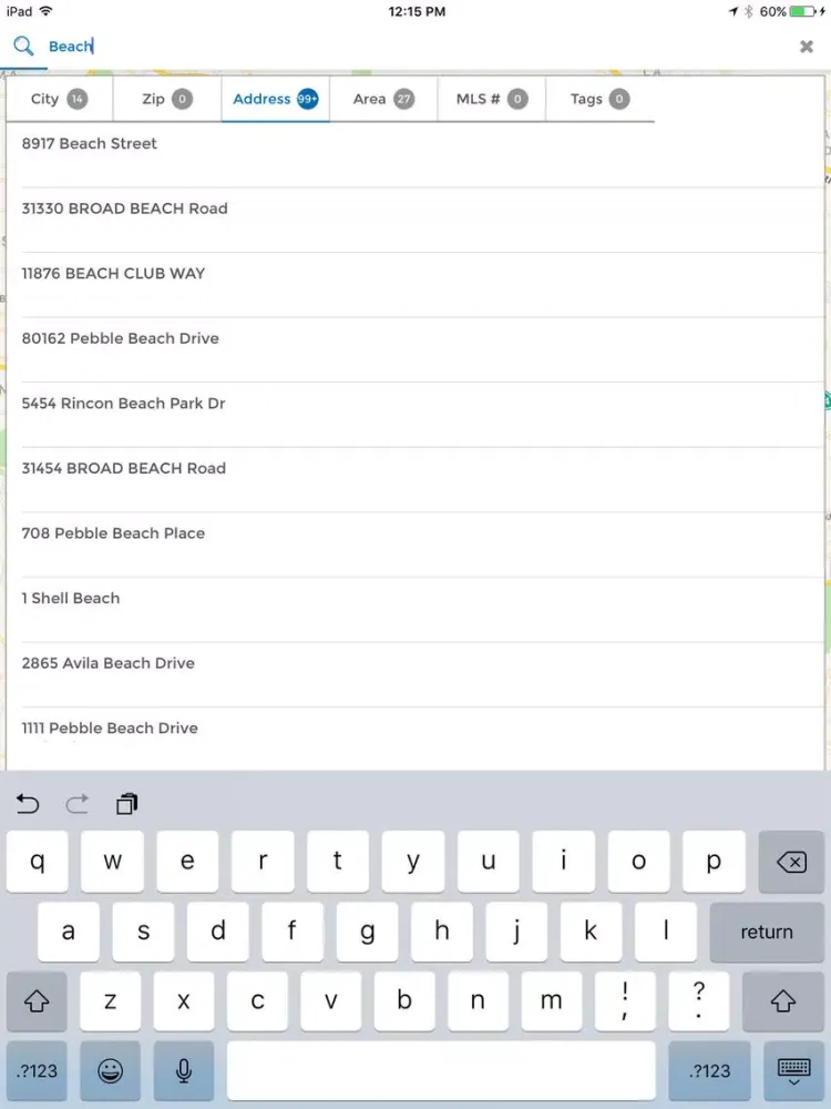 Zrzuty ekranu Silicon Beach Listings iPad 