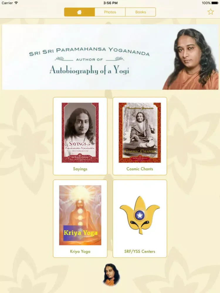 Capturas de tela do Paramahansa Yogananda iPad 