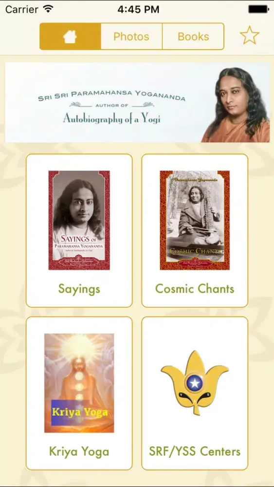 Capturas de tela do Paramahansa Yogananda