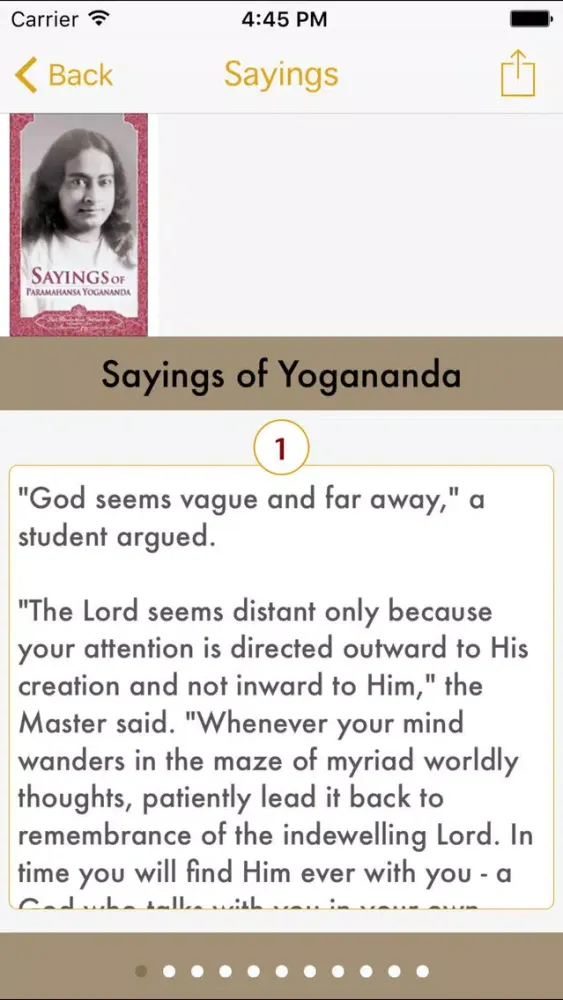 Capturas de tela do Paramahansa Yogananda