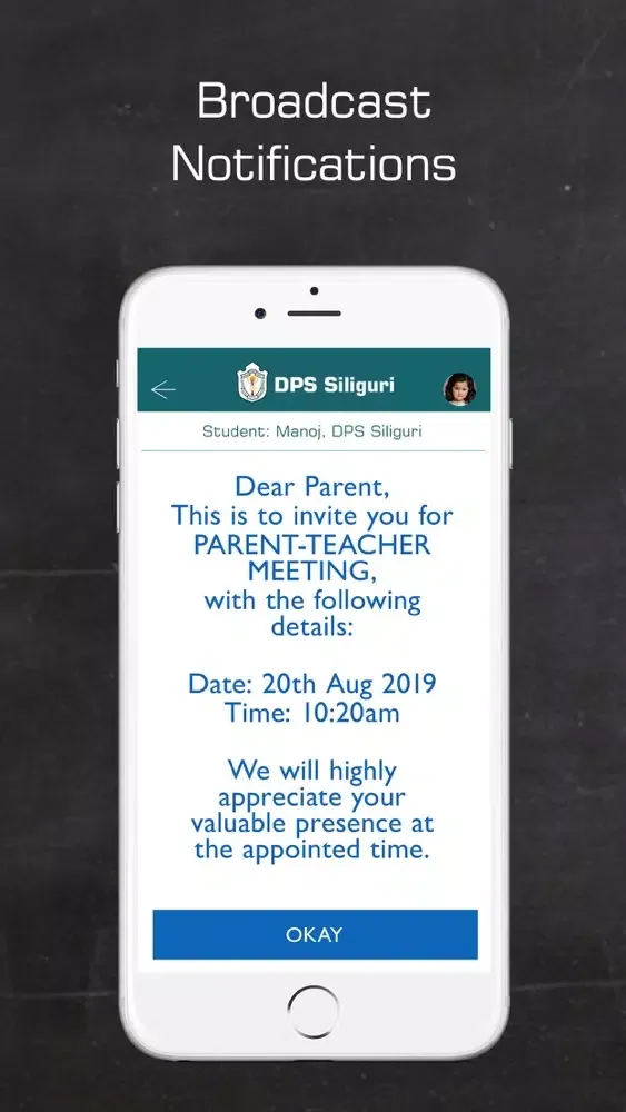ภาพหน้าจอของ DPS Siliguri Parent App