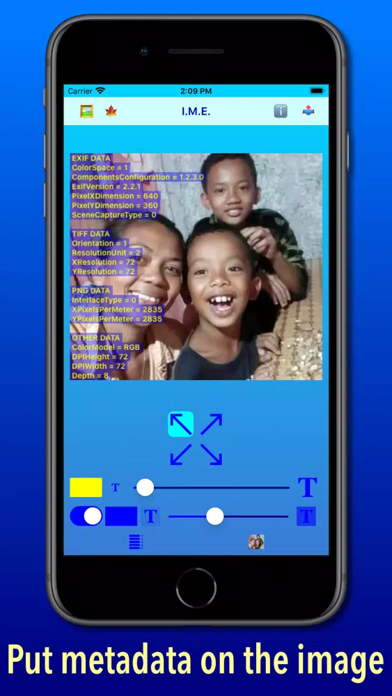 Capturas de pantalla de Image Metadata Explorer