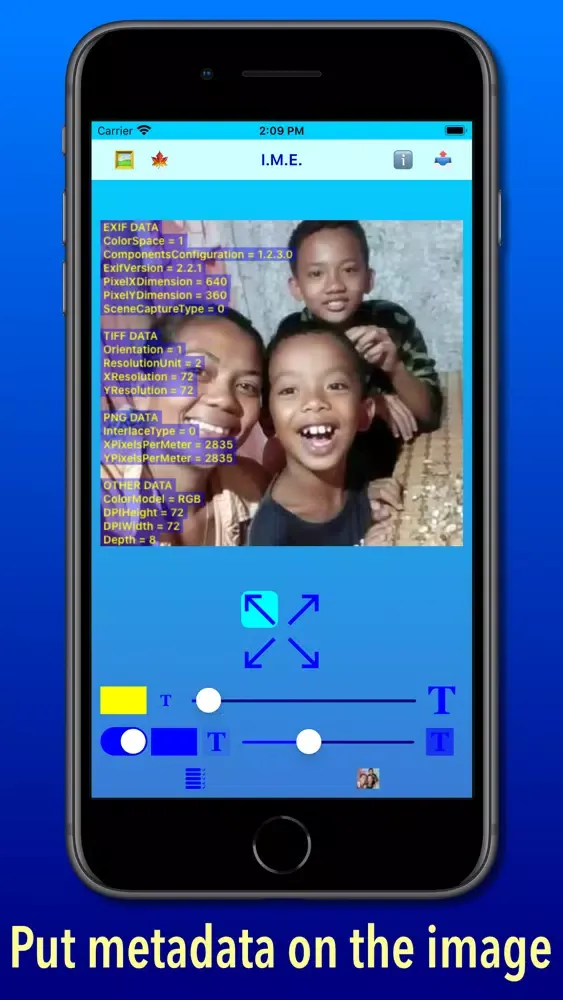 Tangkapan layar Image Metadata Explorer