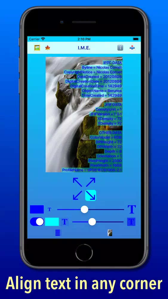 Capturas de pantalla de Image Metadata Explorer