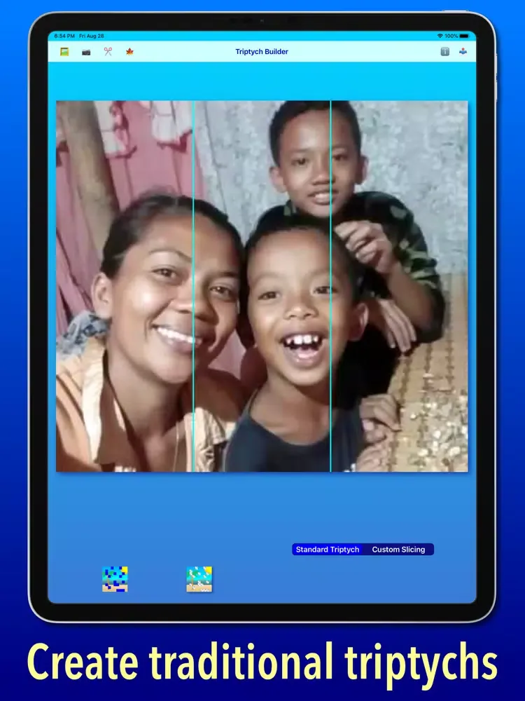 ภาพหน้าจอของ Triptych Builder iPad 