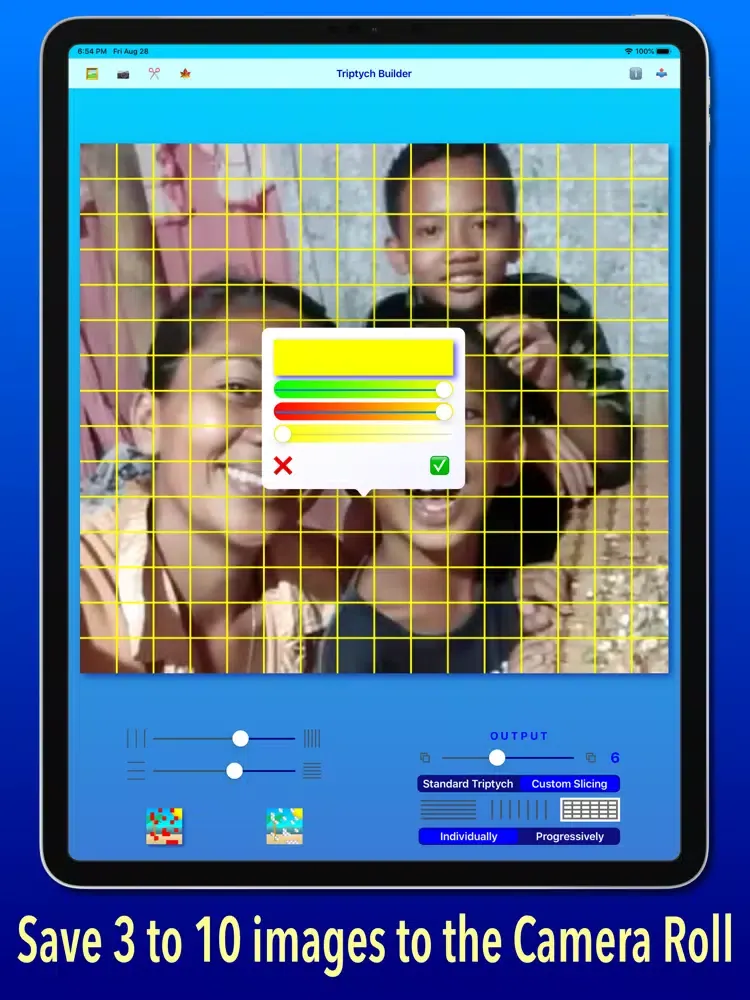 ภาพหน้าจอของ Triptych Builder iPad 