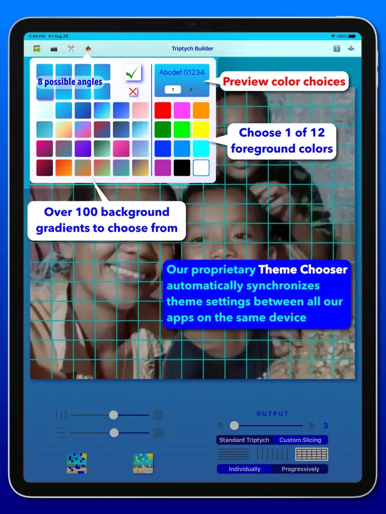 ภาพหน้าจอของ Triptych Builder iPad 