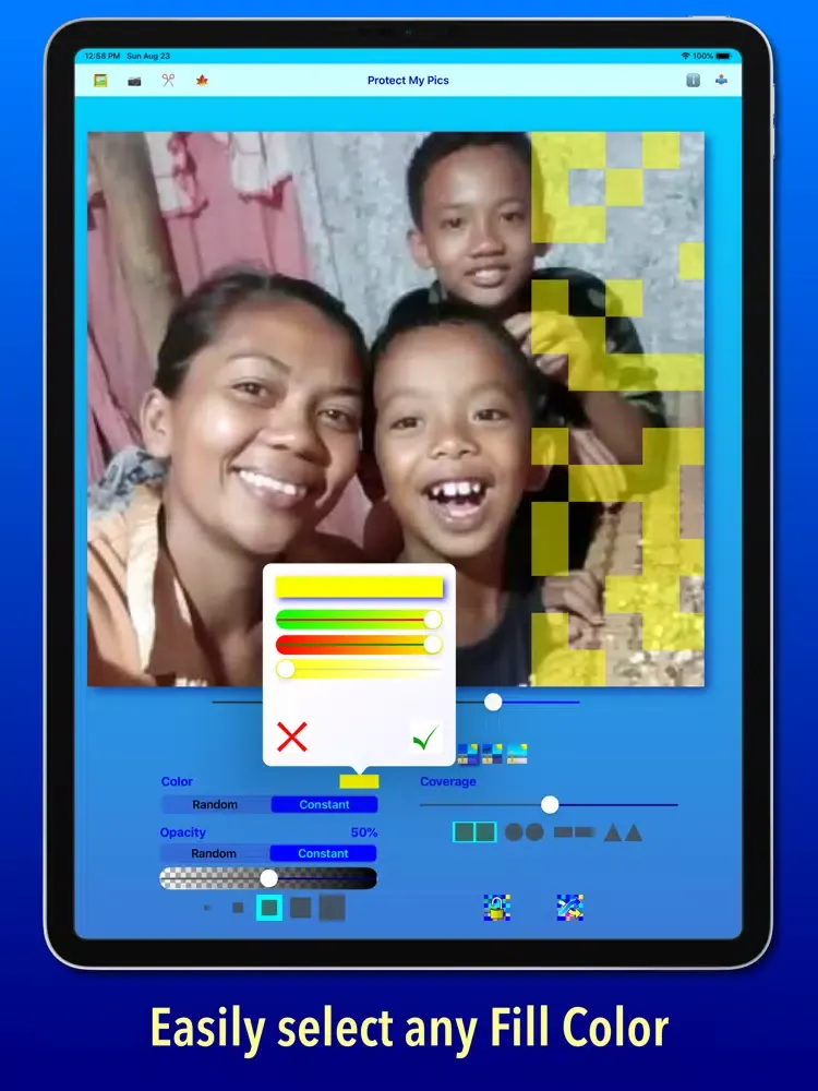 Ảnh chụp màn hình của Protect My Pics iPad 