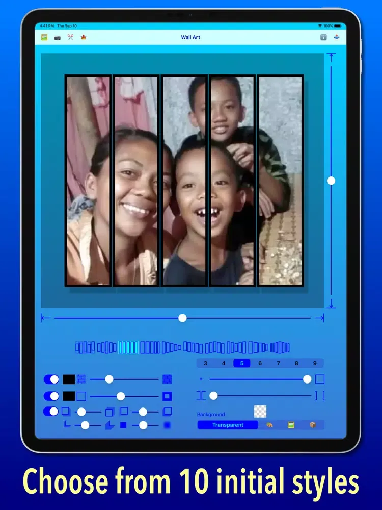 Capturas de tela do Wall Art Builder iPad 