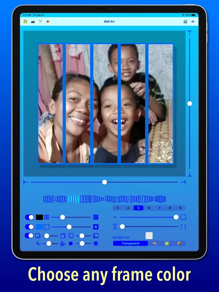 Capturas de tela do Wall Art Builder iPad 