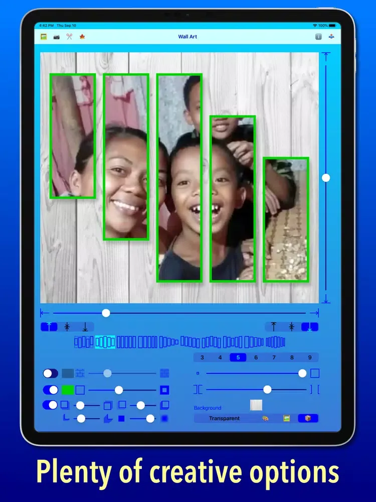 Capturas de tela do Wall Art Builder iPad 