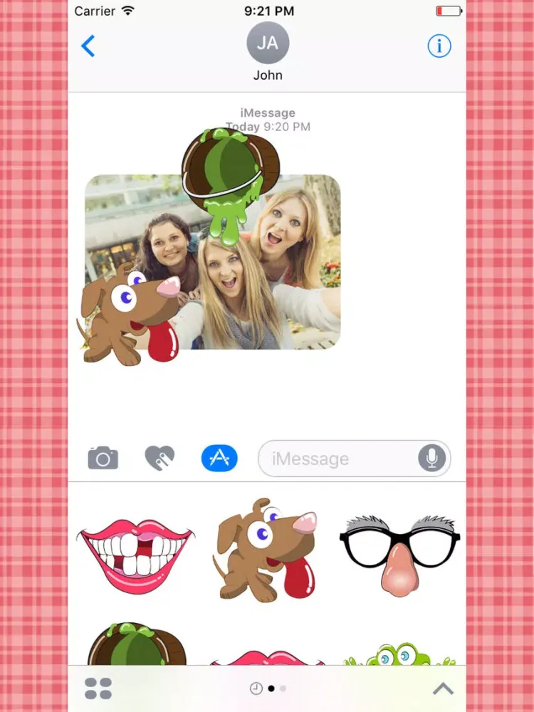 Silly Stickers for iMessage iPad  Ekran Görüntüleri