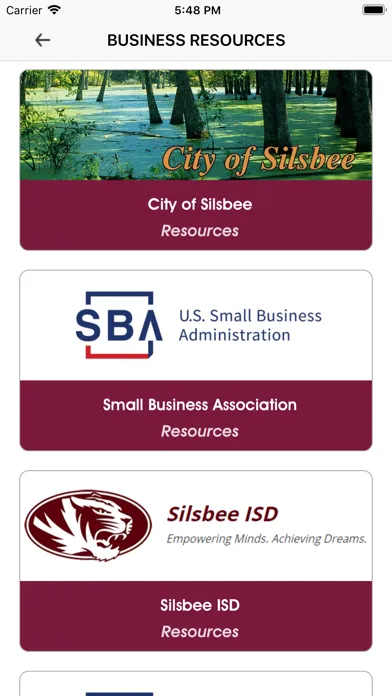 Capturas de tela do Silsbee Chamber