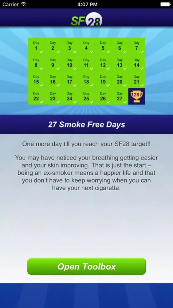 Smoke Free 28 (SF28) Quit Smoking Screenshots
