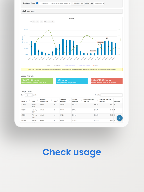 SEMCO Energy iPad  Ekran Görüntüleri