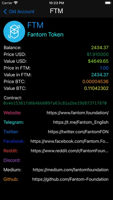 Fantom Address Explorer Screenshots