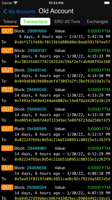 Fantom Address Explorer Screenshots