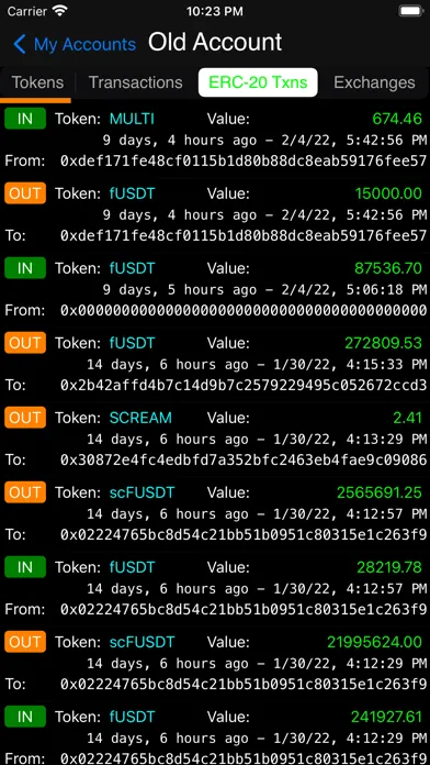 Fantom Address Explorer Screenshots