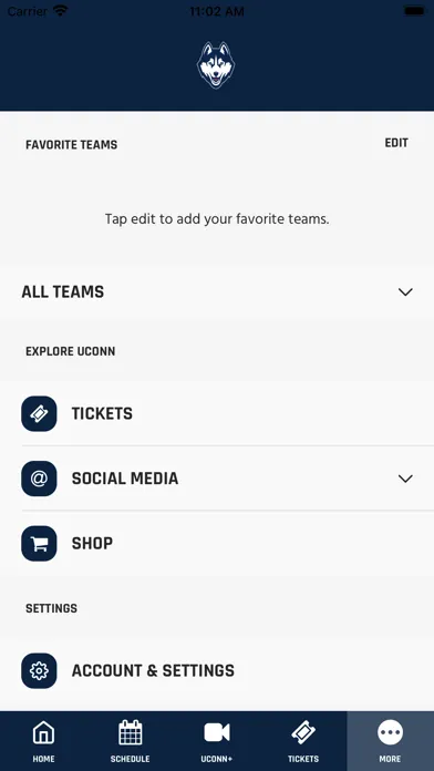 UConn Huskies स्क्रीनशॉट