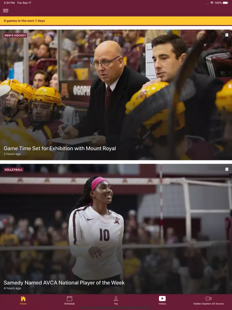 Minnesota Gophers Official App iPad 應用截圖