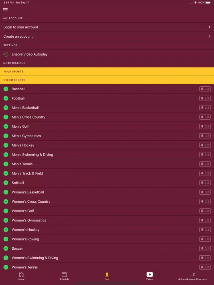 Minnesota Gophers Official App iPad 應用截圖