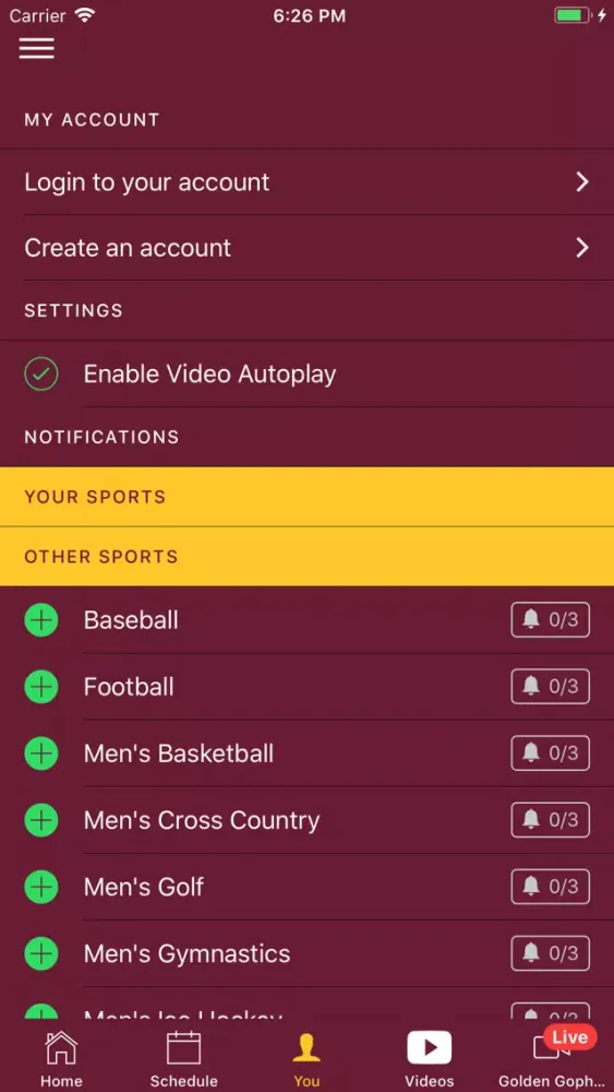Minnesota Gophers Official App應用截圖