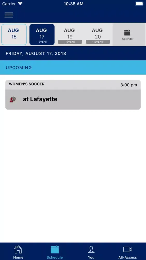 Captures d'écran de Villanova Athletics