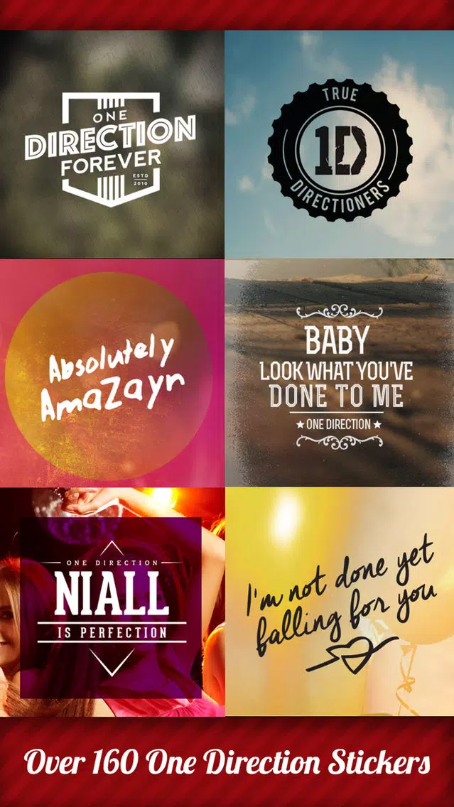 1D Pix Fan Sticker Quotes and Lyrics picture effects editor - One Direction Edition স্ক্রিনশট