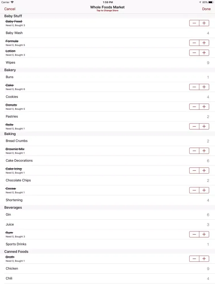 Pantry Partner - Shopping List iPad  Ekran Görüntüleri