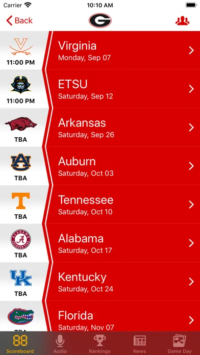 SEC Football Scores スクリーンショット