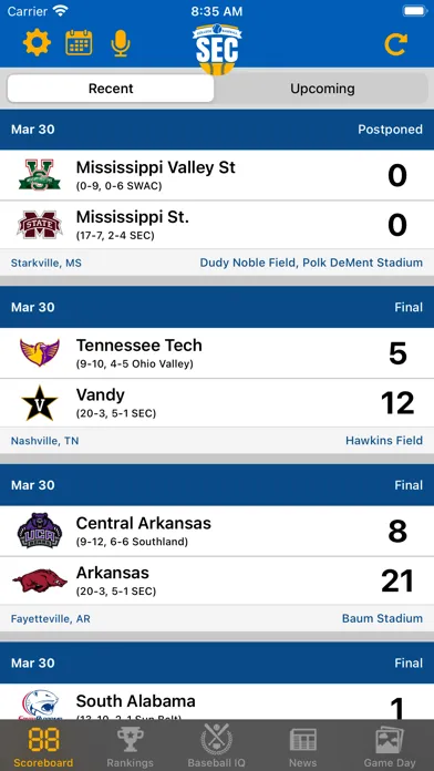 SEC Baseball应用截图
