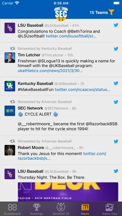 SEC Baseball应用截图