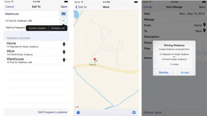 Captures d'écran de MileTracker