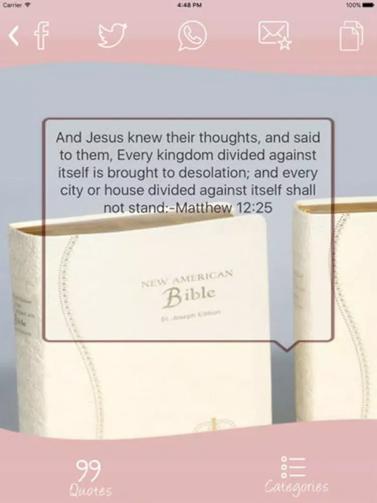 Ảnh chụp màn hình của All King James Bible Verses iPad 