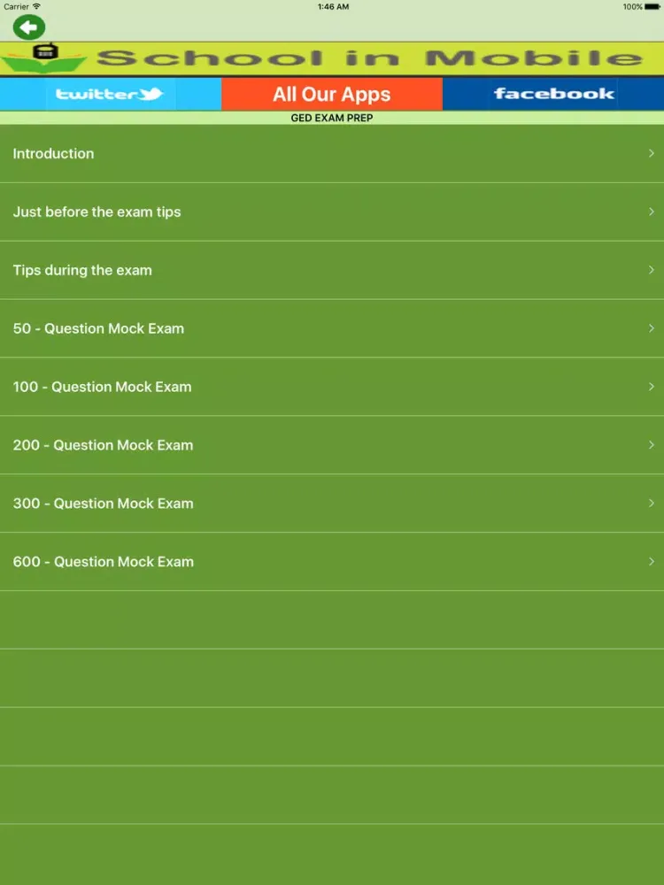 ภาพหน้าจอของ GED Quiz Practice iPad 