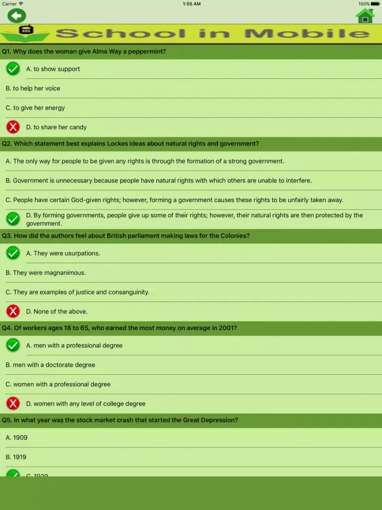 ภาพหน้าจอของ GED Quiz Practice iPad 