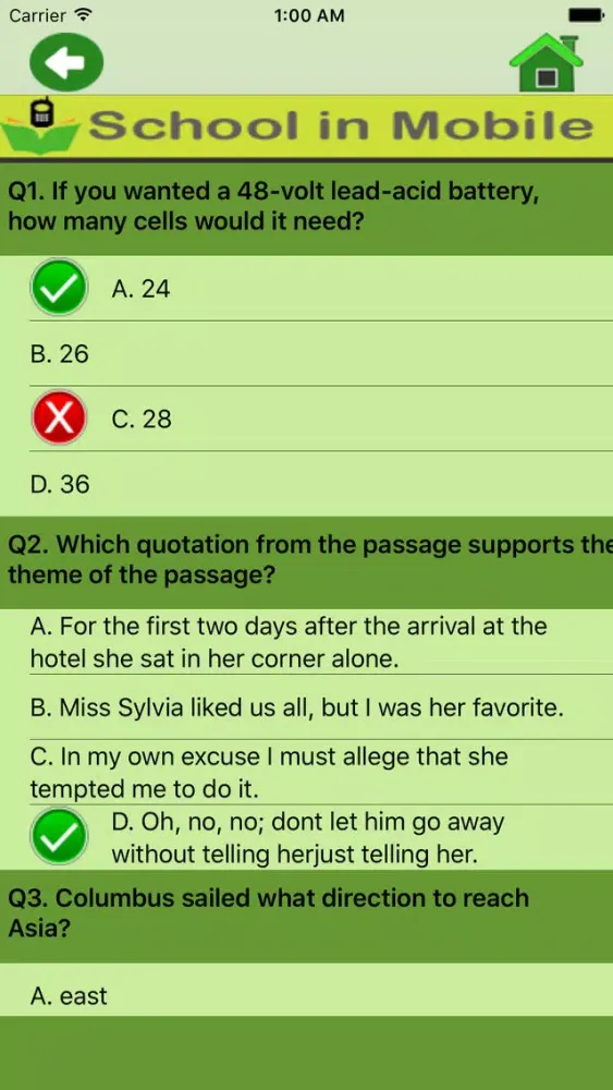 ภาพหน้าจอของ GED Quiz Practice