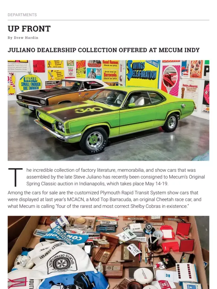 Capturas de tela do Muscle Car Review iPad 