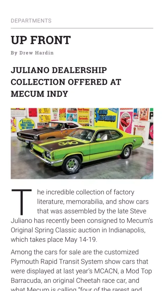 Capturas de tela do Muscle Car Review