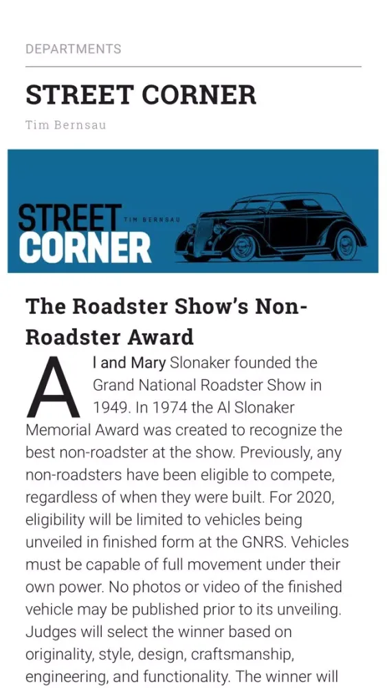 Street Rodder سکرین شاٹس