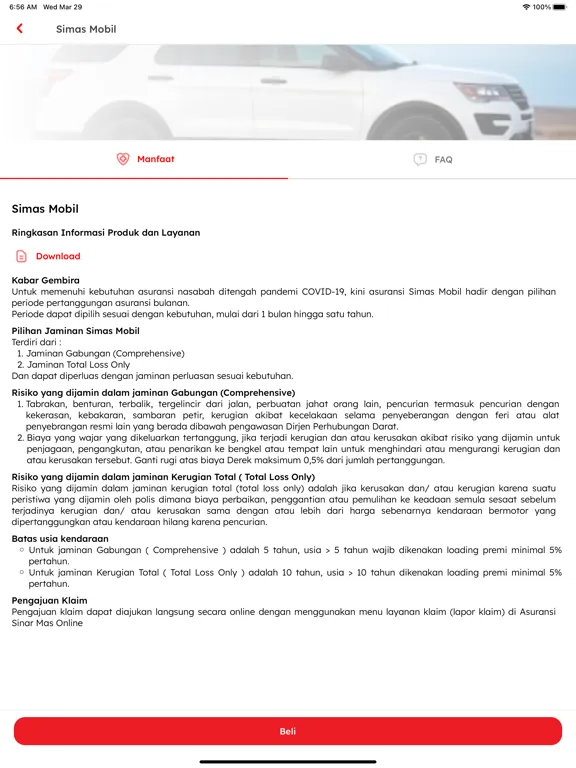 Asuransi Sinar Mas Online iPad  سکرین شاٹس