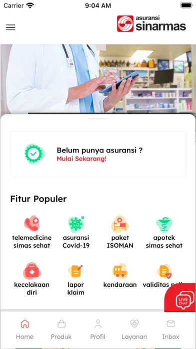 Asuransi Sinar Mas Online سکرین شاٹس